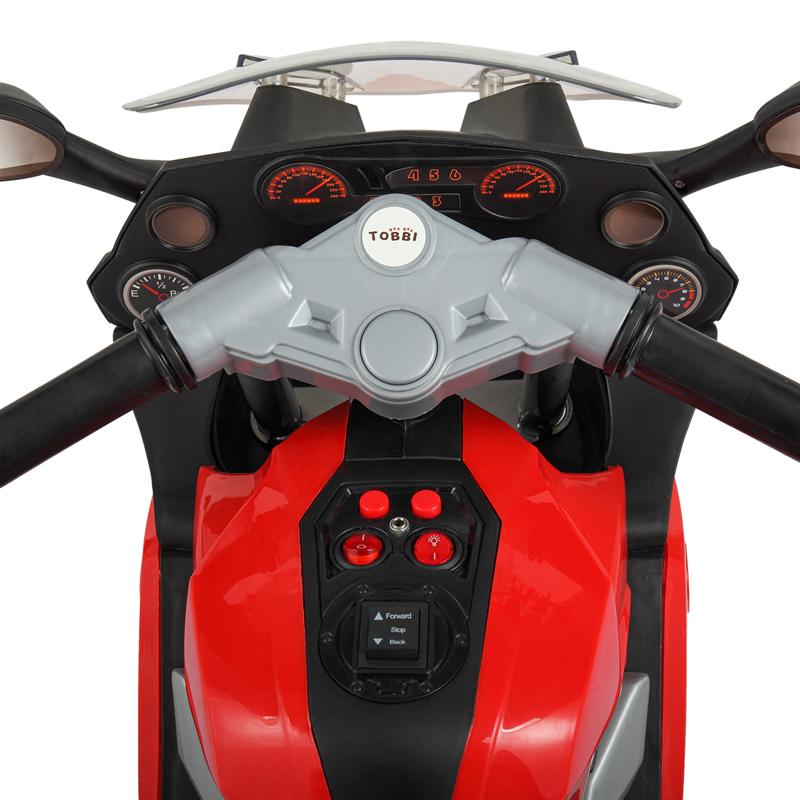 Tobbi Electric Ride On Motorcycle Toy for Kids, Red ride on toy racing motorcycle for kids red 8