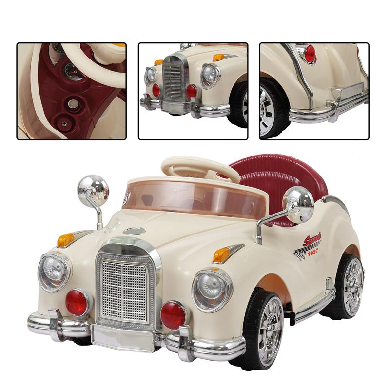 Tobbi 6V Remote Control Power Wheels for Kids, White rome contral ride on car beige 21