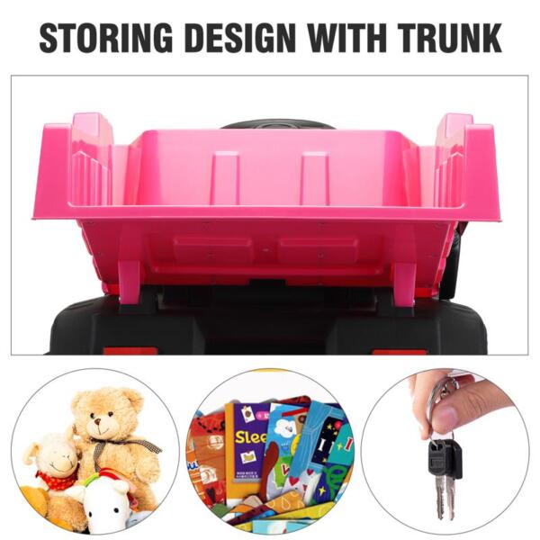 Tobbi Electric Ride-on Dump Truck Toy with Remote romote contral kids ride on car licensed rose red 29