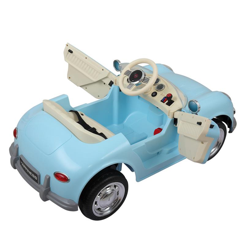 Tobbi Retro Ride On Car for Toddler W/ RC romote contral kids ride on car licensed white 6 1