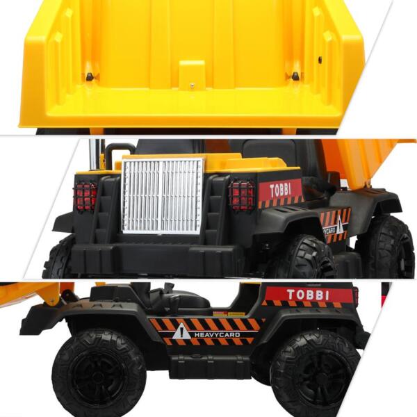 Tobbi Kid's Ride On Dumper Truck Toy W/ Bucket romote contral kids ride on car licensed yellow 31