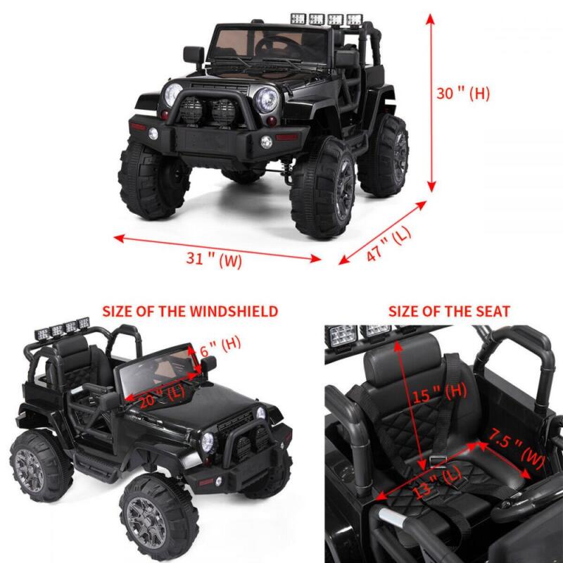 Tobbi 12V Kid's Ride On Jeep with Remote Control Battery Operated Truck s l1600 1 237 1