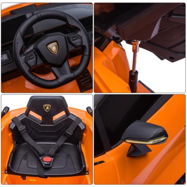 Tobbi 12V Licensed Lamborghini Sian Battery Powered Kids Ride On Car with Remote Control, Orange th17a0805 zt 4