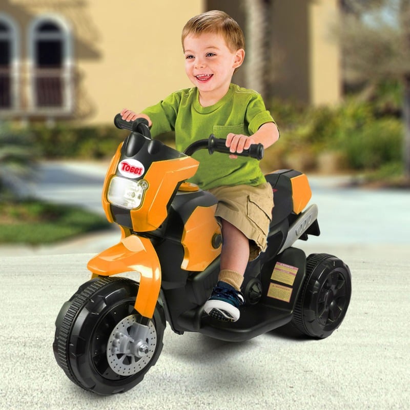 Tobbi 6V Kids 3 Wheel Motorcycle Battery Powered Motorcycle, Orange th17e0357 cj 4