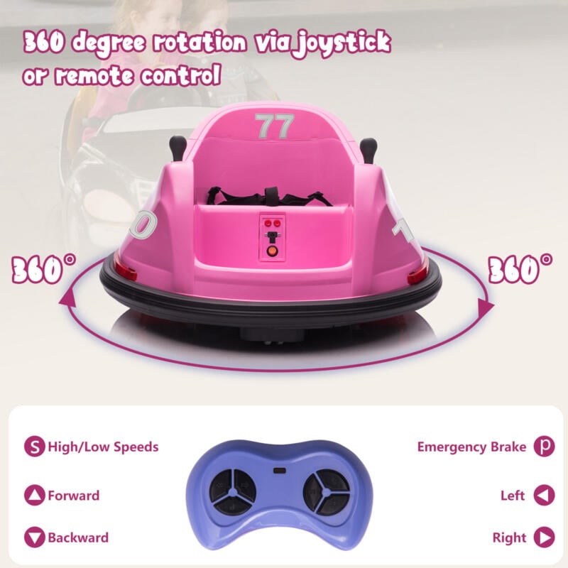 Tobbi 6V Electric Ride On Bumper Car Game Vehicle Remote Control Toy th17h0828 zt8