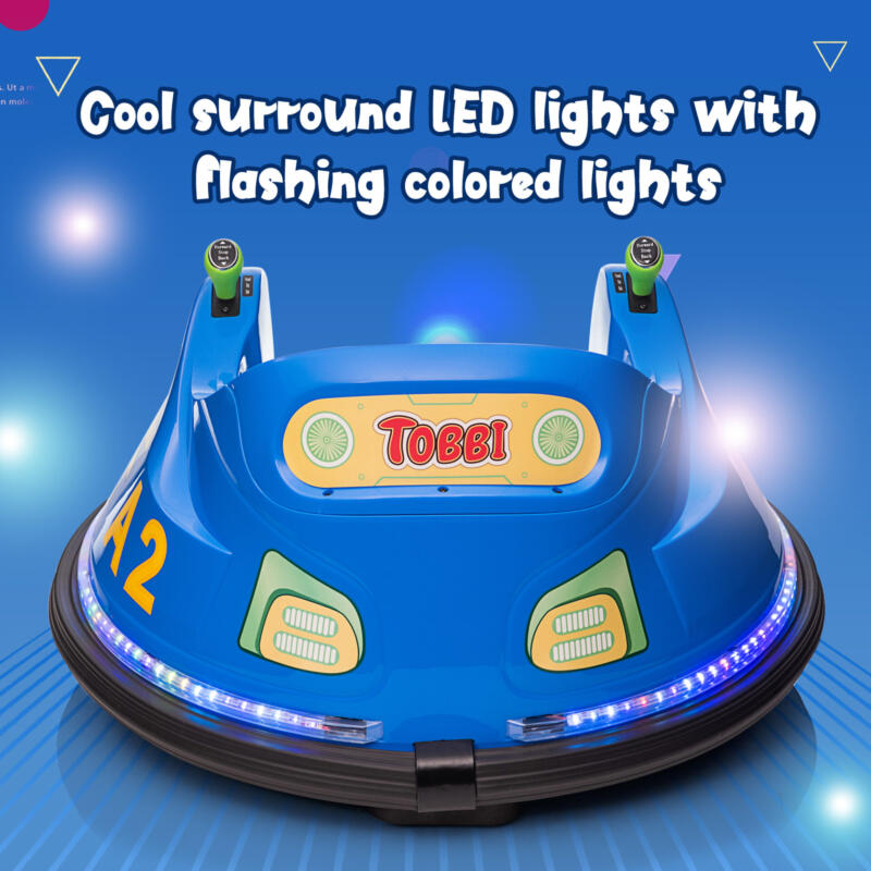 Tobbi 6V Electric Bumper Car for Kids w/ 360 Degree Spin th17l0866 zt1