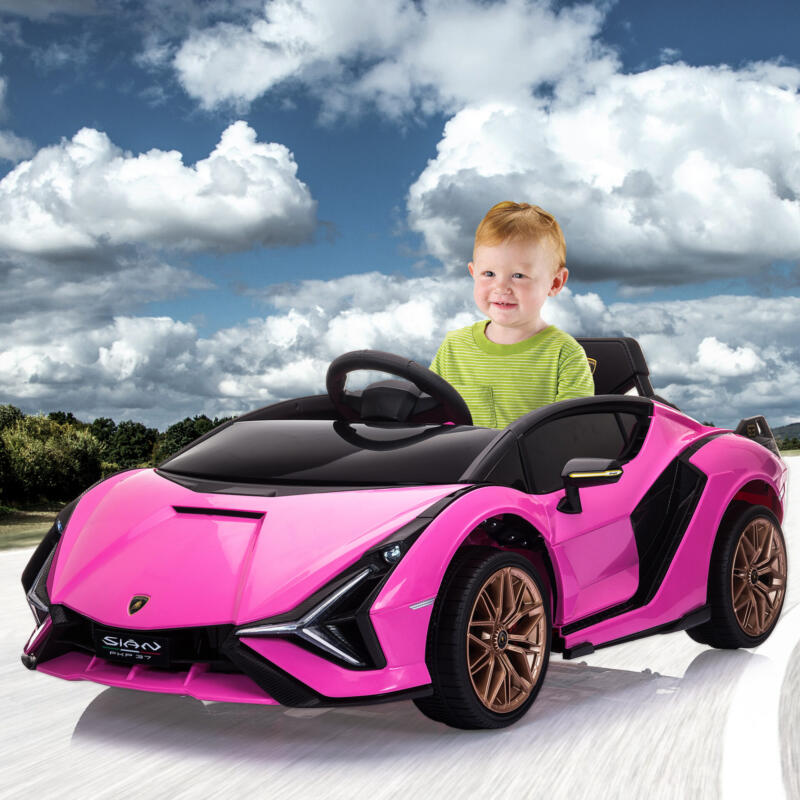 Tobbi 12V Kids Car Licensed Lamborghini Sian with Remote Control for Girls th17m0651 cj 3