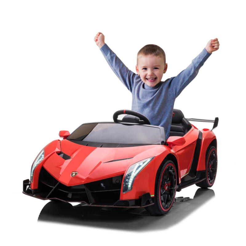 Tobbi 12V Lamborghini Ride On Car With Remote Control 2 Seater, Red th17p076115