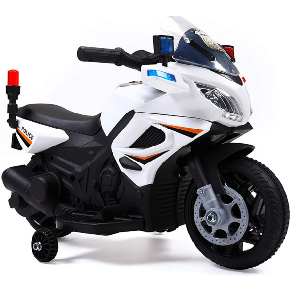 Tobbi Electric Kids Ride On Police Motorcycle for 2-4 Years, White 下载 10 2