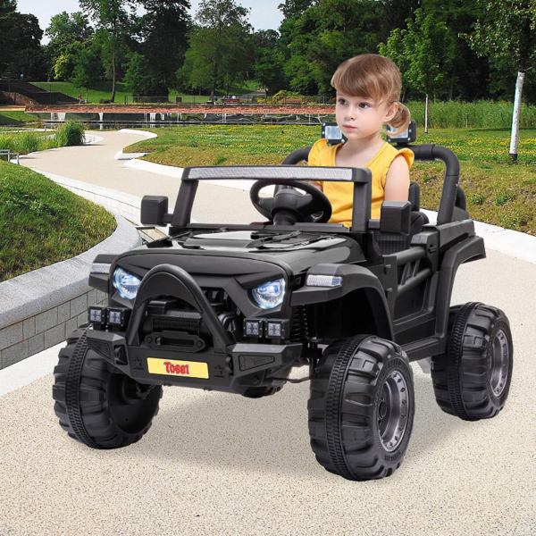 Tobbi 12V Electric Kids Ride On Truck with Remote Control, Black 下载 15