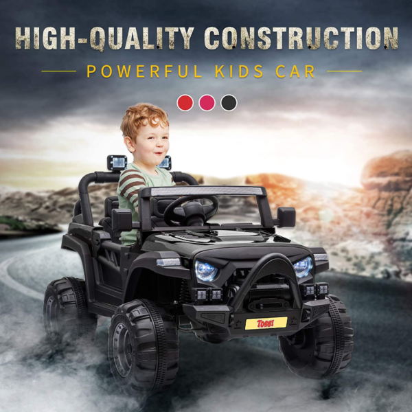 Tobbi 12V Electric Kids Ride On Truck with Remote Control, Black 下载 18 1
