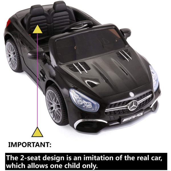 Tobbi 12V Mercedes Benz Licensed Kids Ride On Car with Remote Control, Black 下载 2 4