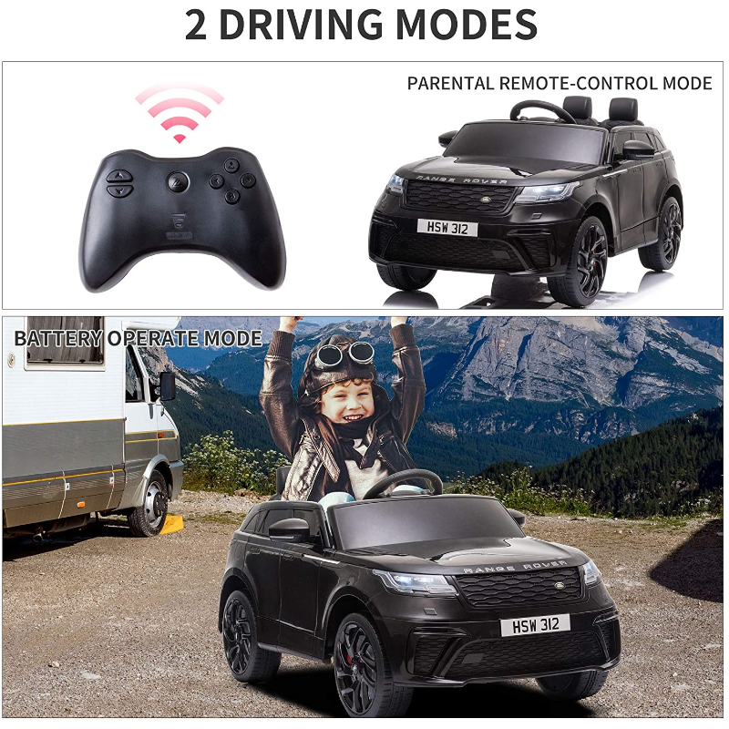 Tobbi 12V Land Rover Licensed Electric Kids Ride On Car with Remote Control, Black 20 2