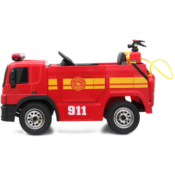 Tobbi 12V Kids Ride on Toys Fire Truck Real Driving Experience with Remote Control, Red 22 2