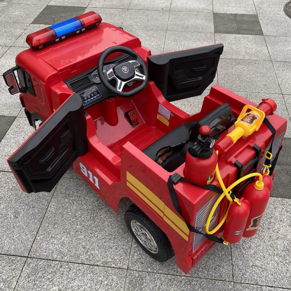 Tobbi 12V Kids Ride on Toys Fire Truck Real Driving Experience with Remote Control, Red 下载 23 2