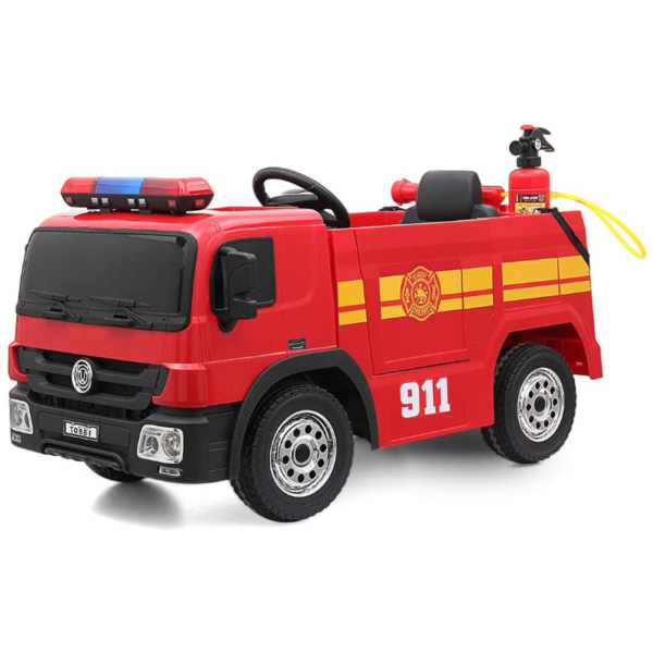 Tobbi 12V Kids Ride on Toys Fire Truck Real Driving Experience with Remote Control, Red 下载 25 2