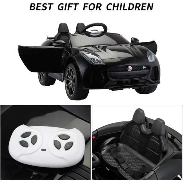 Tobbi Kids Power Wheel Jaguar F-Type SVR with Remote, Black 下载 44