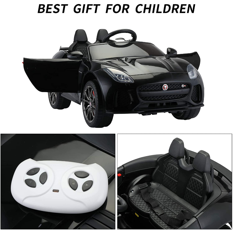 Tobbi Kids Power Wheel Jaguar F-Type SVR with Remote, Black 44