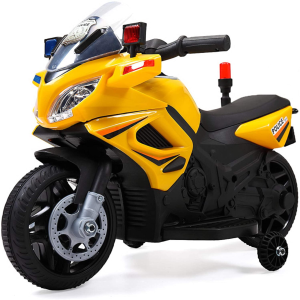 Tobbi Electric Kids Ride On Police Motorcycle for 2-4 Years, Yellow 下载 46