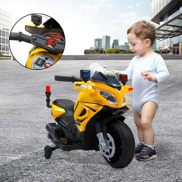 Tobbi Electric Kids Ride On Police Motorcycle for 2-4 Years, Yellow 下载 51