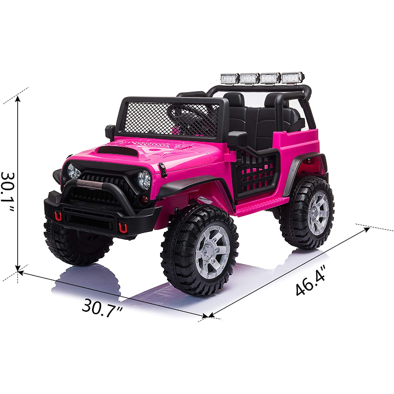 Tobbi 12V Electric Vehicles Ride On Truck for Kids with Remote Control, Rose Red 6 2