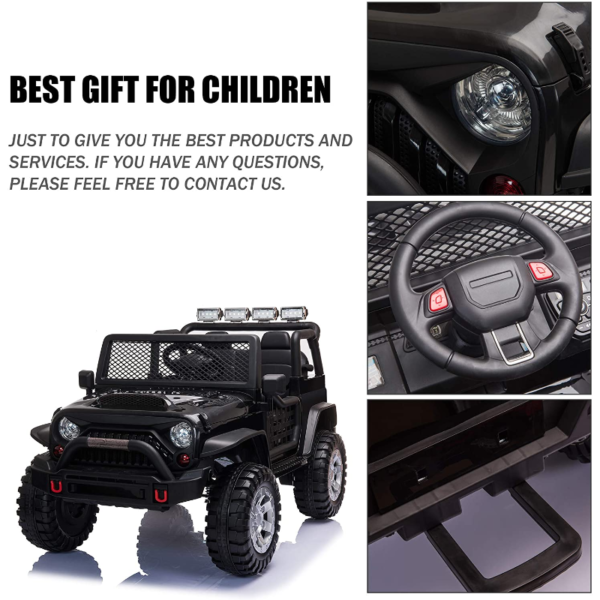 Tobbi 12V Electric Ride On Truck for Kids with Remote Control, Black 下载 63