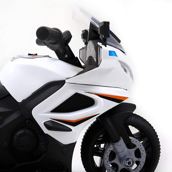 Tobbi Electric Kids Ride On Police Motorcycle for 2-4 Years, White 下载 8 2