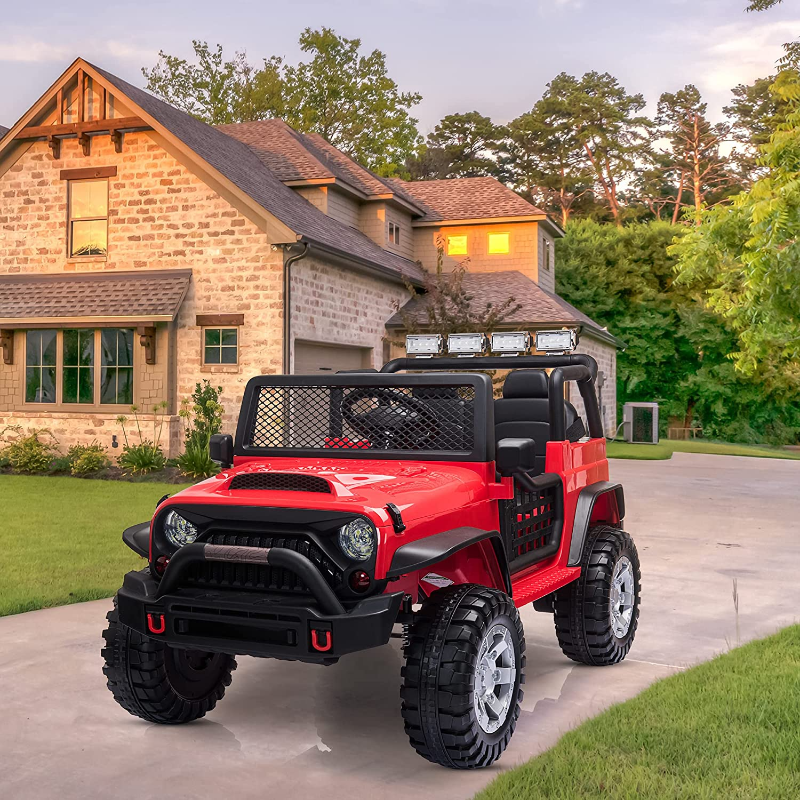 Tobbi 12V Extra Large Electric Ride On Truck for Kids with Remote Control, Red 86