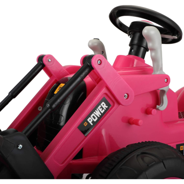 Tobbi Electric Power Wheel Pedal Tractor for Kids with Working Loader, Pink 下载 91