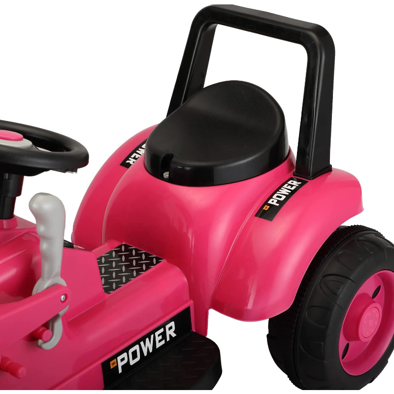 Tobbi Electric Power Wheel Pedal Tractor for Kids with Working Loader, Pink 93
